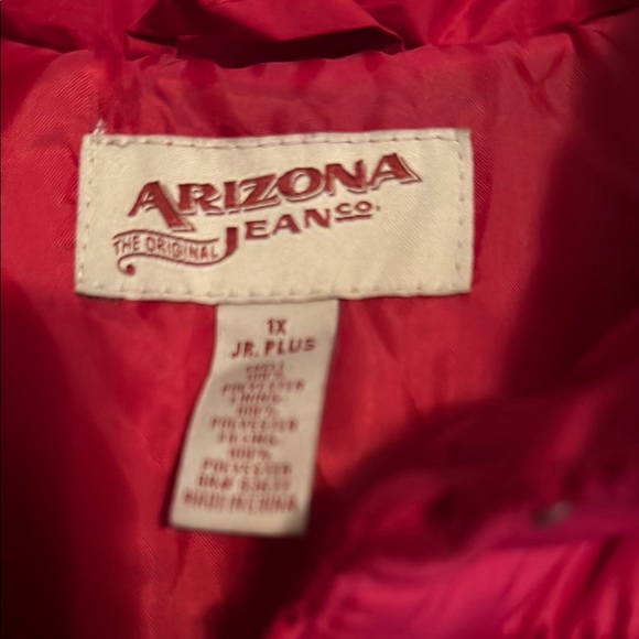 Red Puffer Vest with Toggle Buttons - Picture 2 of 8